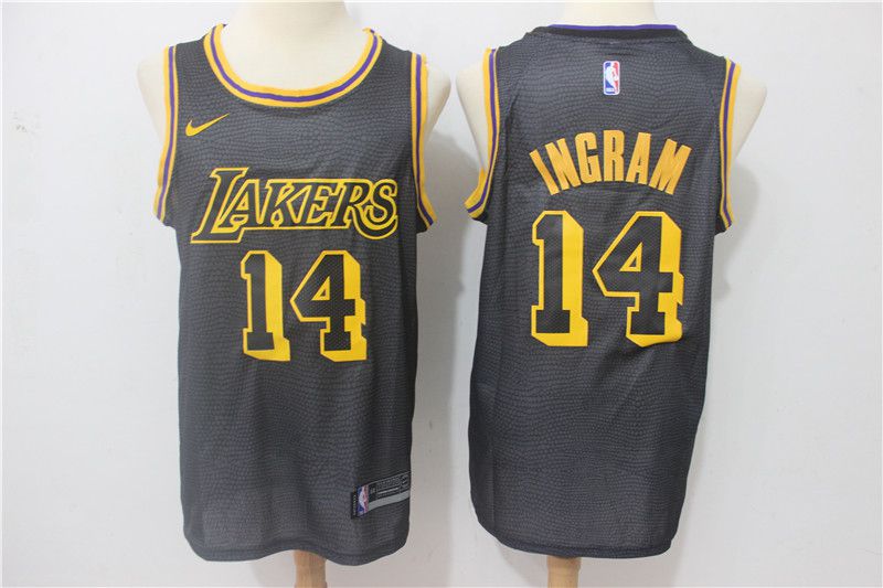 Men Los Angeles Lakers #14 Ingram City Edition Game Nike NBA Jerseys